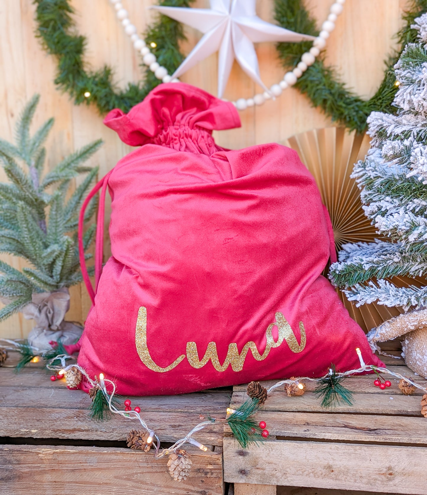 Velvet Christmas Santa Sack | Personalised