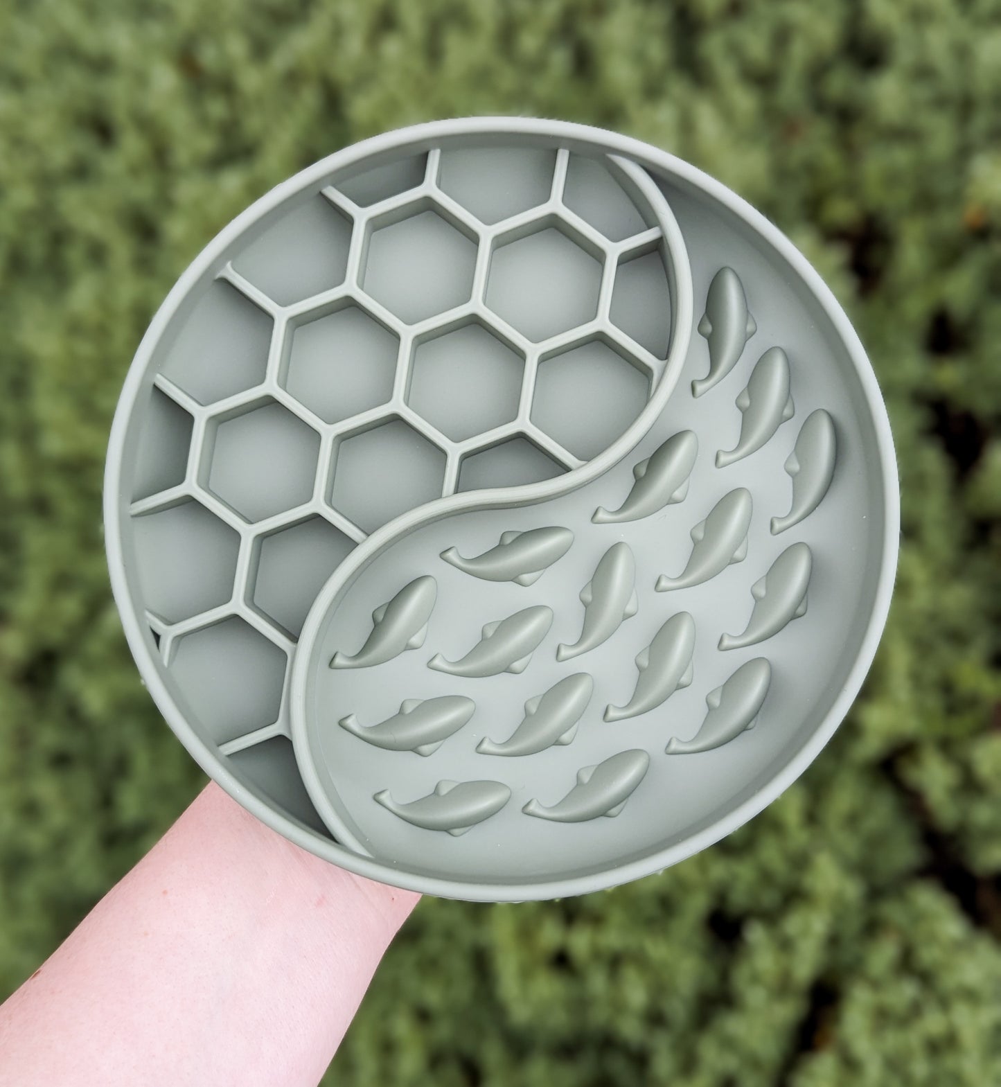 Honeycomb Dreams Slow Feeder Bowl | Sage