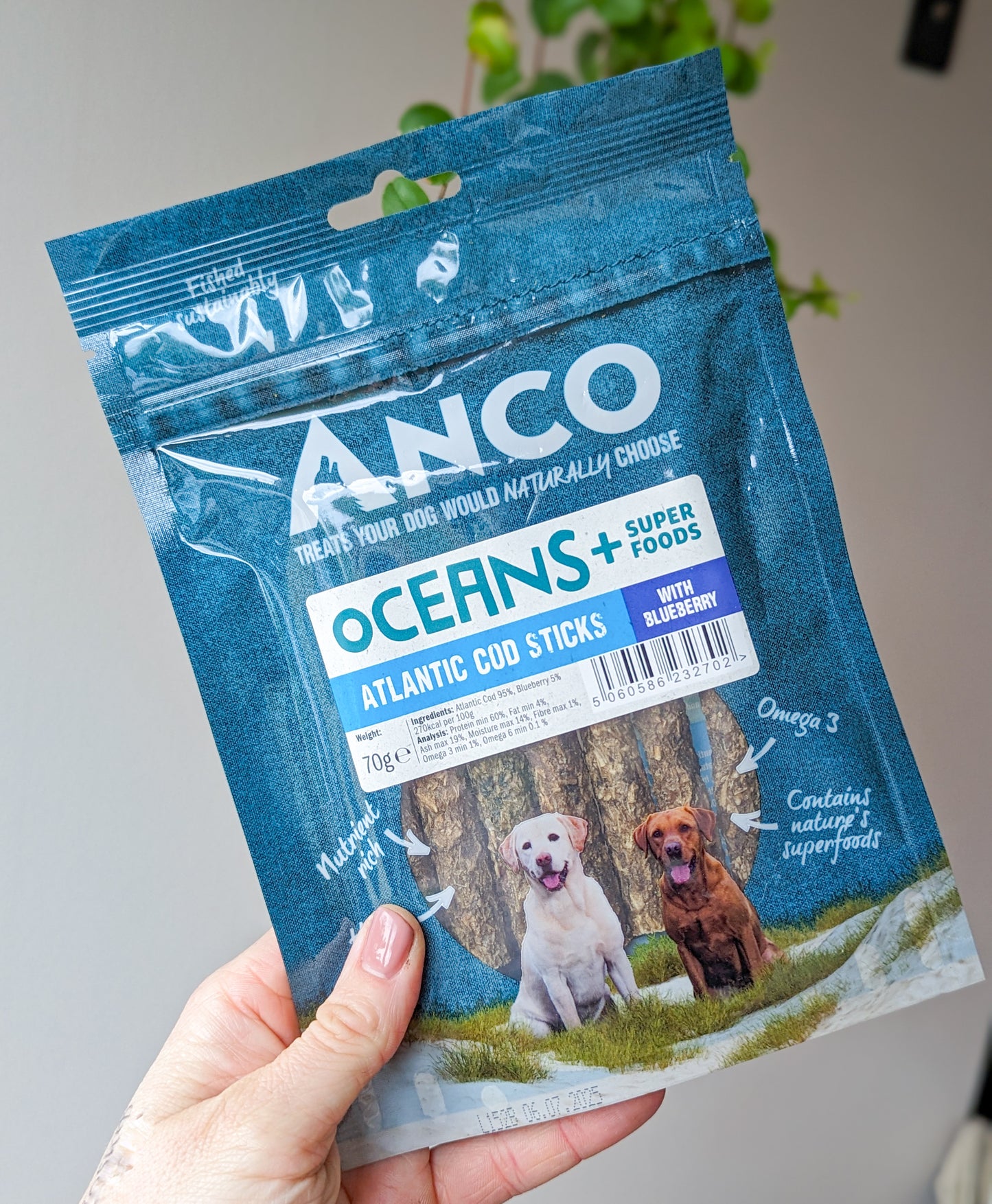 Anco Oceans+ Atlantic Cod Stick with Blueberry