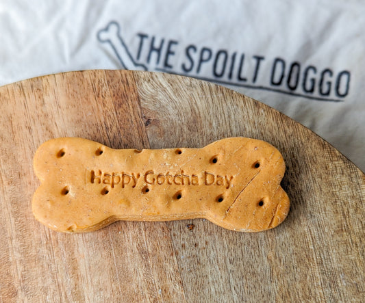 Peanut Butter Grain-Free "Happy Gotcha Day" Bone Biscuit