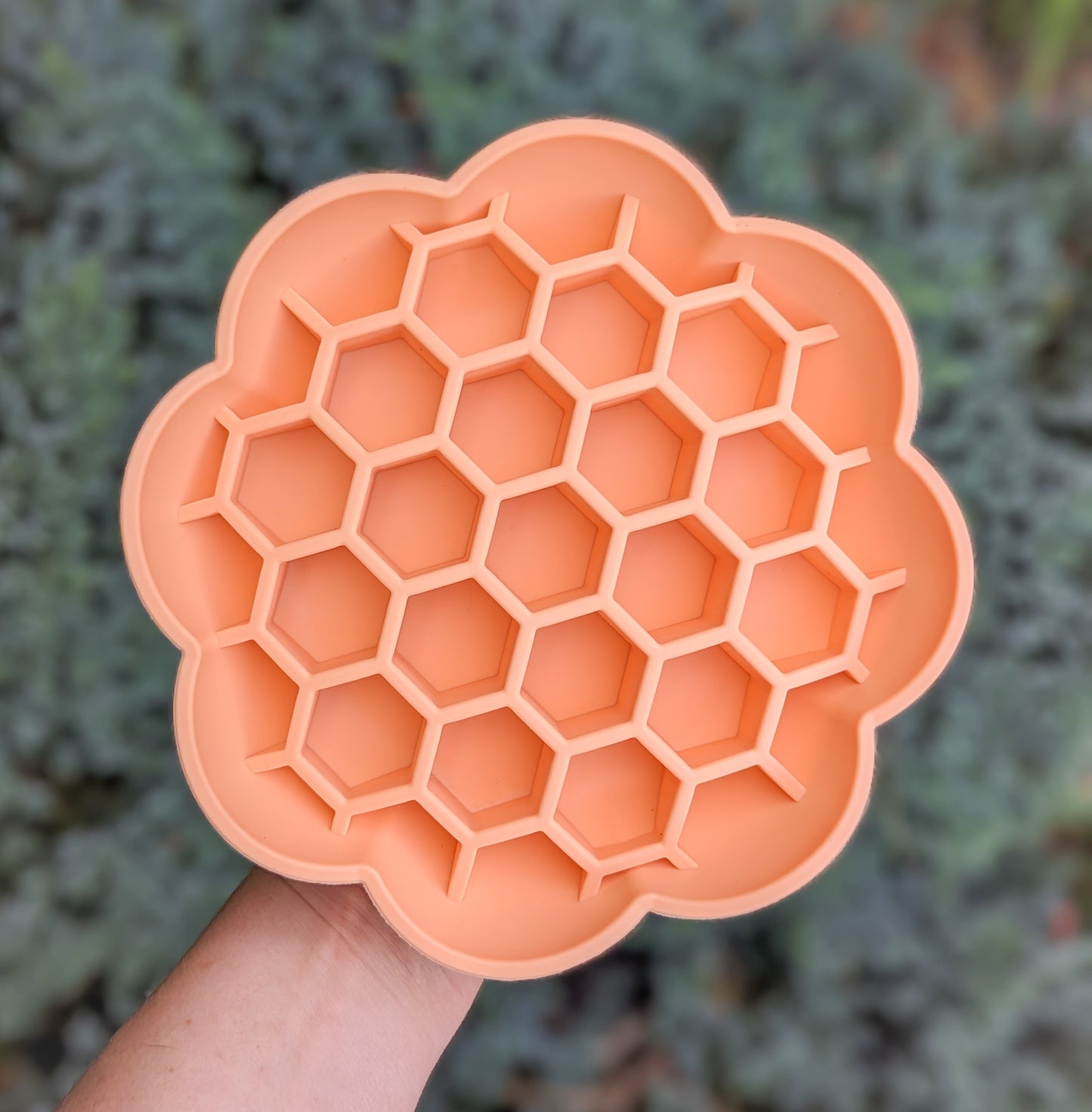 Honeycomb Flower Enrichment Bowl | Peach