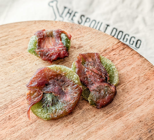 Duck Wrapped Kiwi Slices