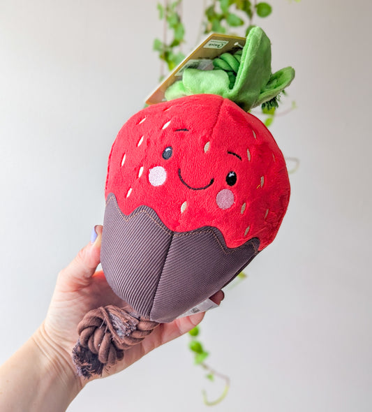 Chocolate Dipped Strawberry Plush Toy