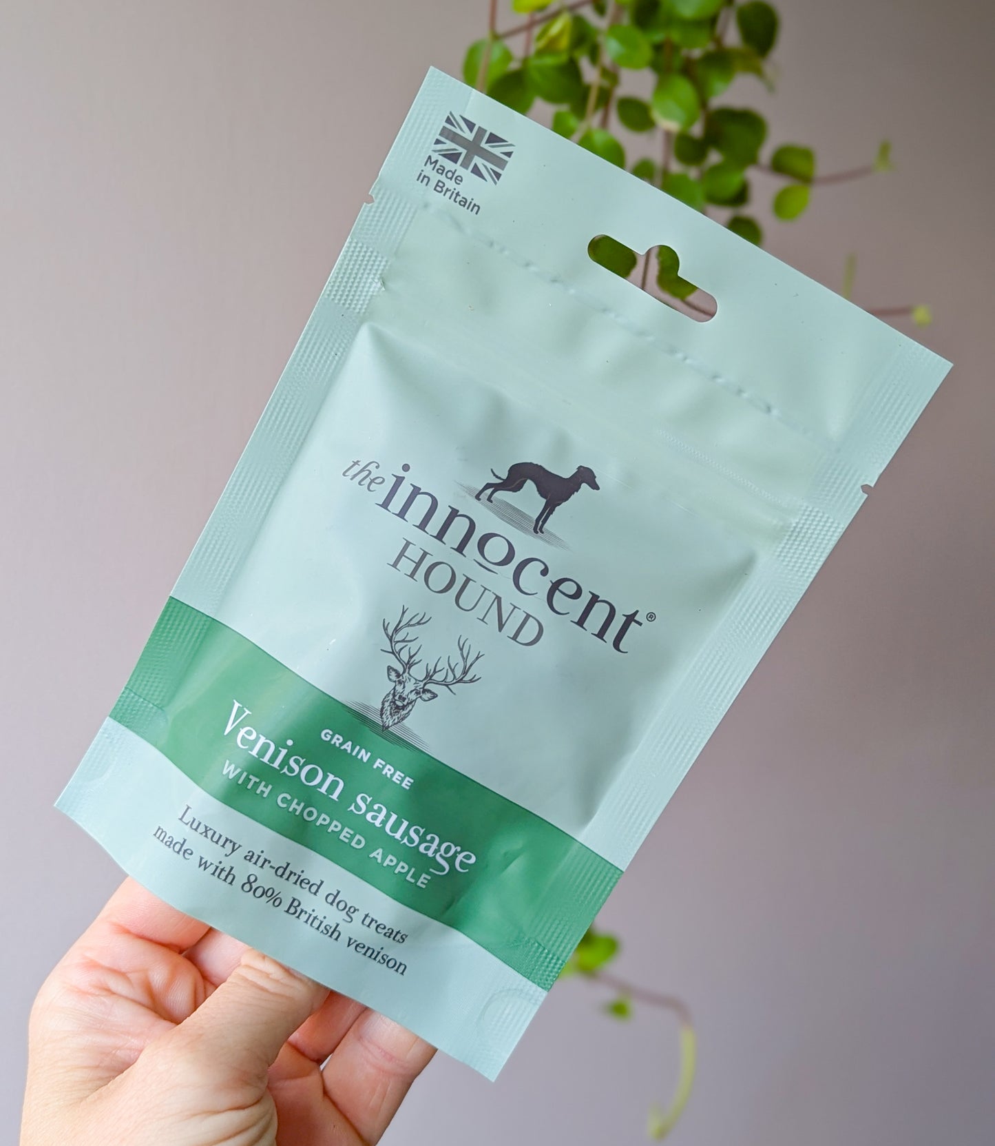 The Innocent Hound Grain Free Dog Treats | Venison Sausages with Chopped Apple