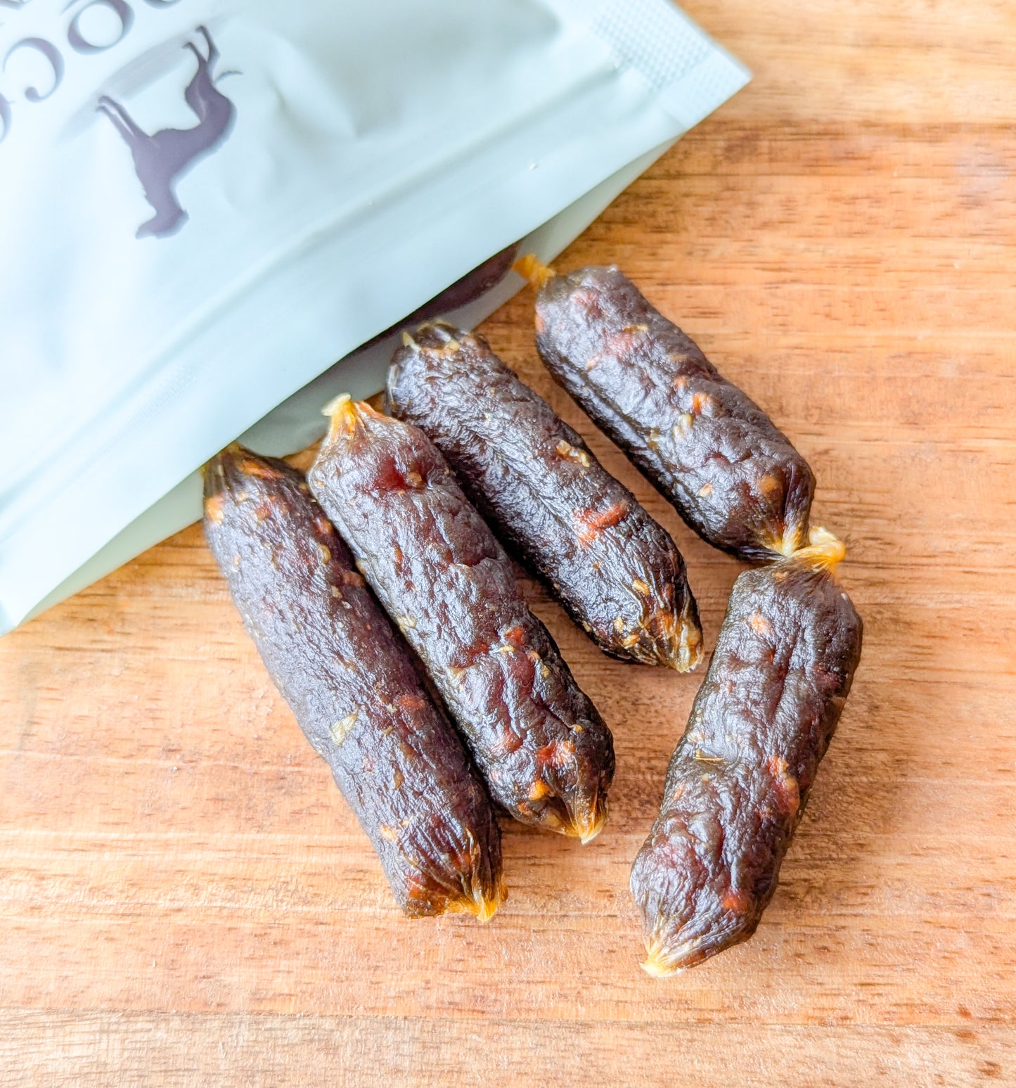 The Innocent Hound Grain Free Dog Treats | Venison Sausages with Chopped Apple