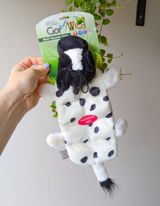 Multi-Squeak Toy Teddy | Moo Cow