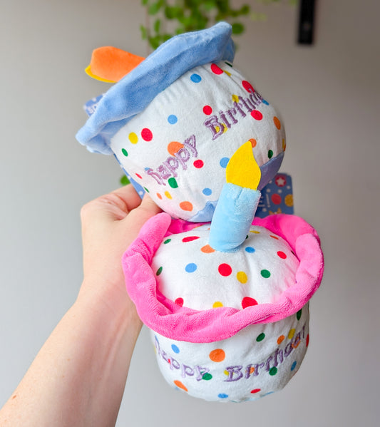 Happy Birthday Soft Cake Toy | 2 Colours