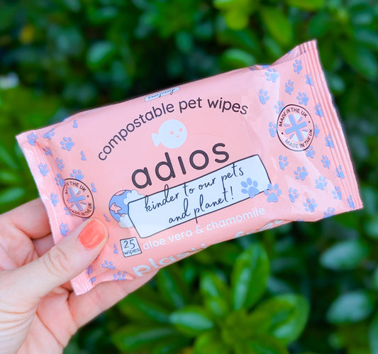 Compostable Pet Wipes by Adios