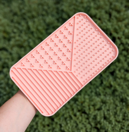 Multi Feature Enrichment Lick Mat | Baby Pink