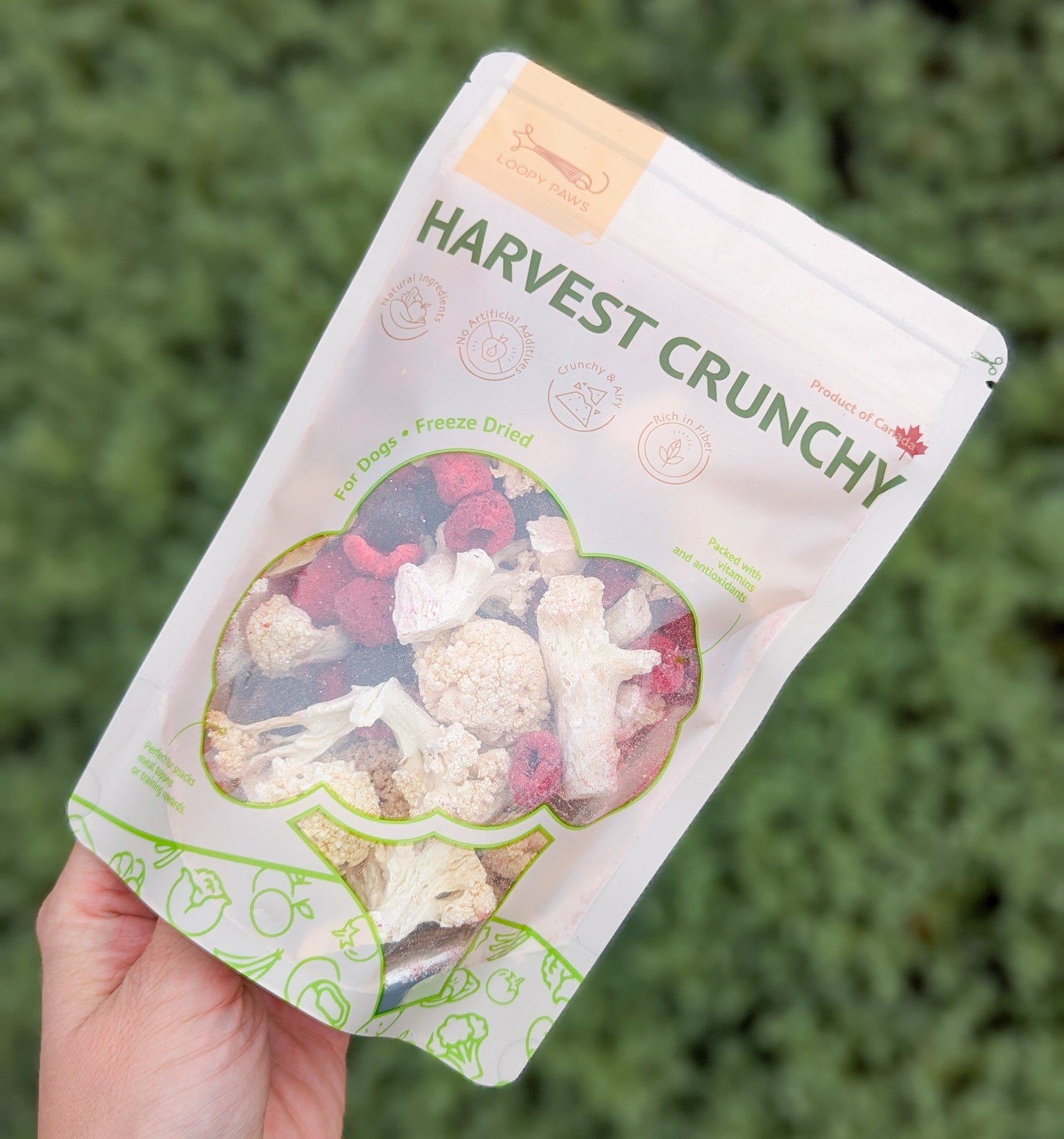 Loopy Paws | Harvest Crunchy Freeze-Dried | Cauliflower, Blueberry & Raspberry