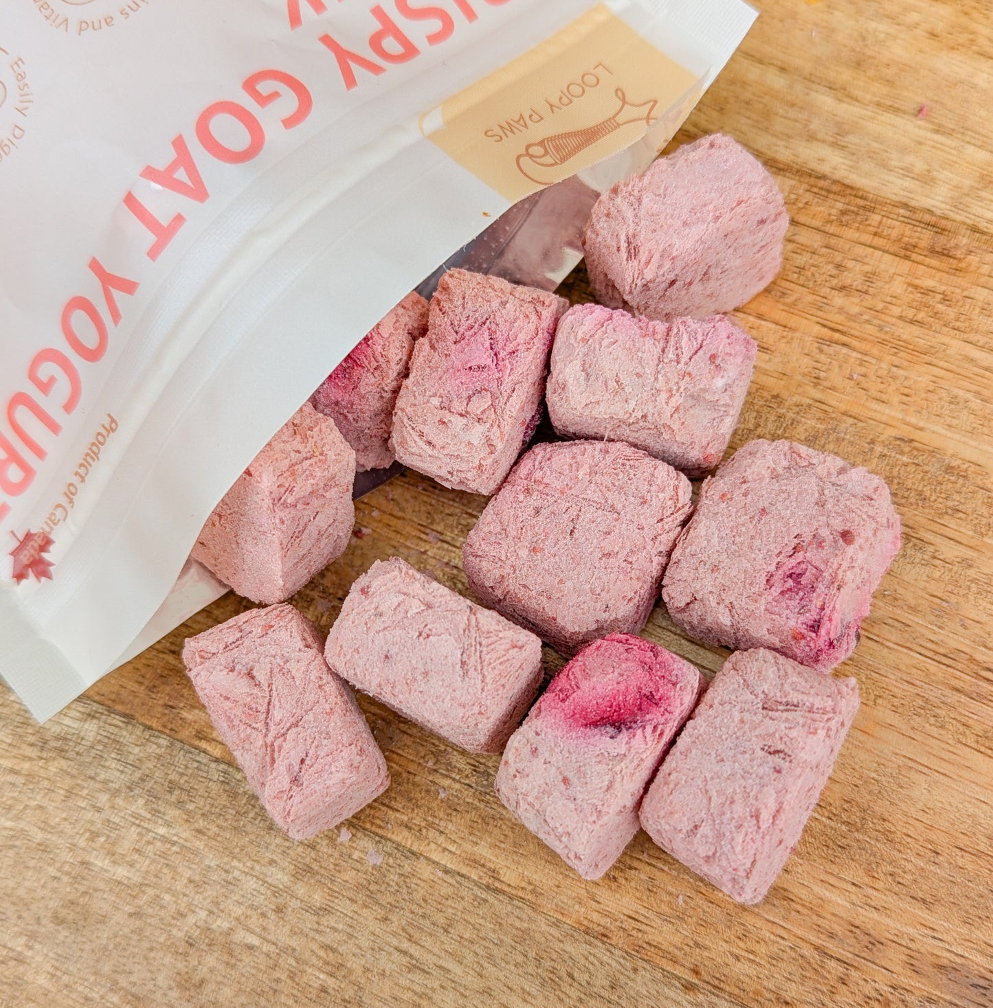 Loopy Paws | Crispy Freeze-Dried Goat Yogurt Treats | Cranberry