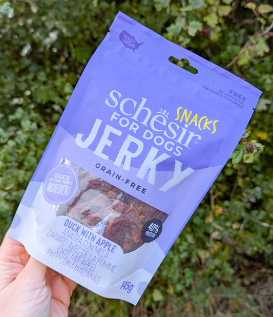 Schesir Soft & Chewy Jerky Treats | Duck & Apple