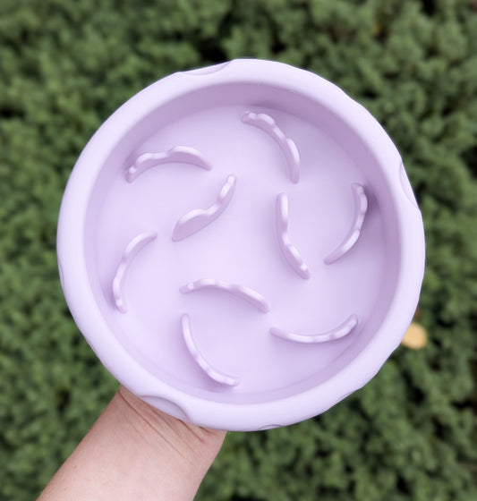 "Crater Melt" Slow Feeder Bowl | Lilac