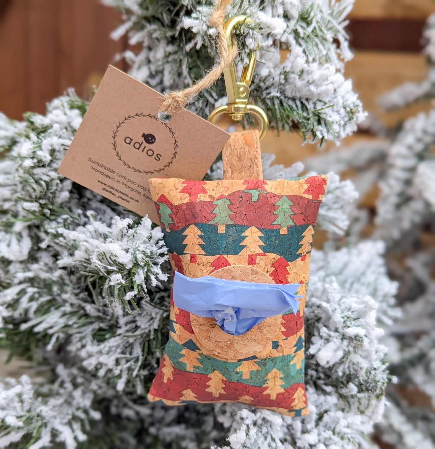 Adios Cork Poo Bags Holder | Christmas Trees