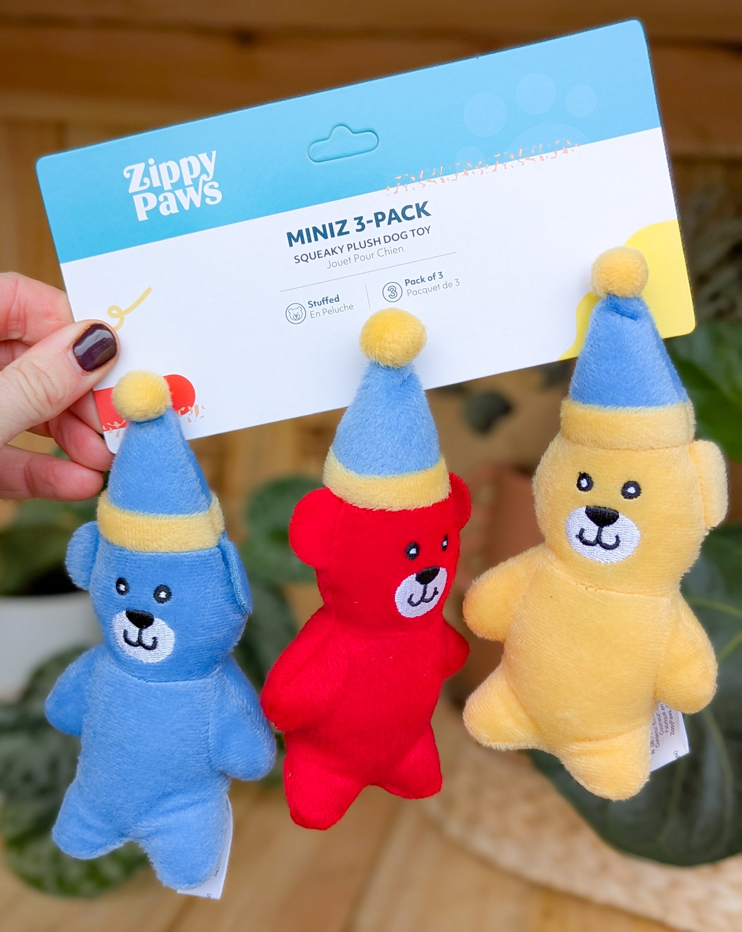 Zippy Paws Plush Toy | Mini Birthday Bears 3 Pack