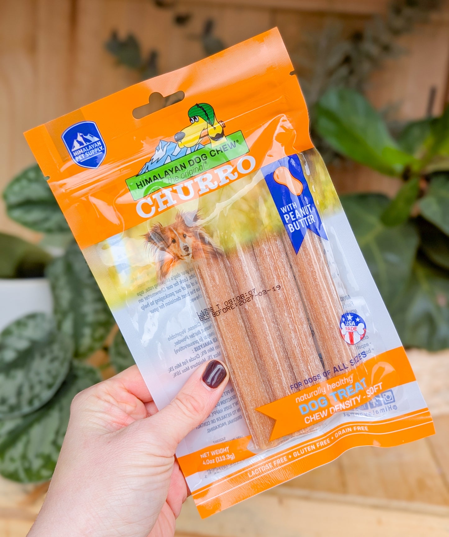 Himalayan Dog Chew Churros | Peanut Butter Flavour