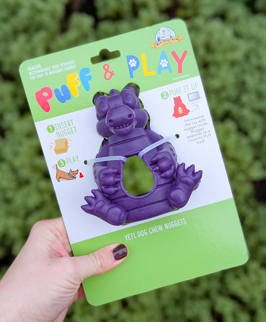 Puff & Play Yak Yeti Dragon Toy | Purple