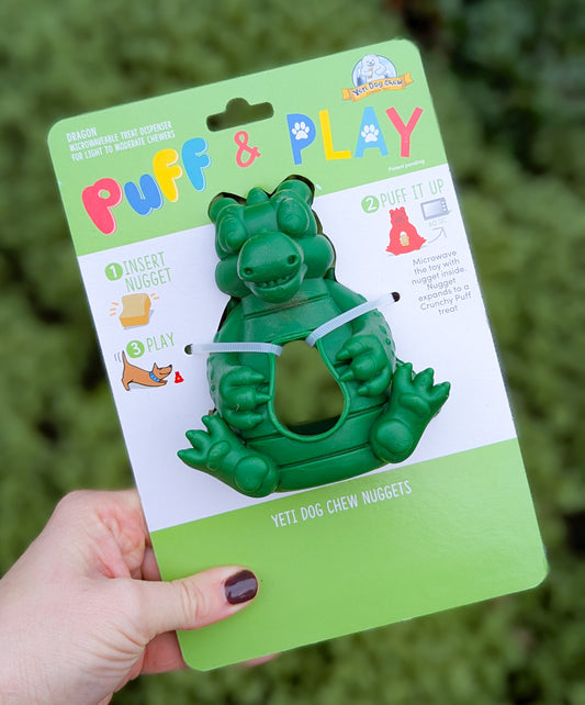 Puff & Play Yak Yeti Dragon Toy | Green