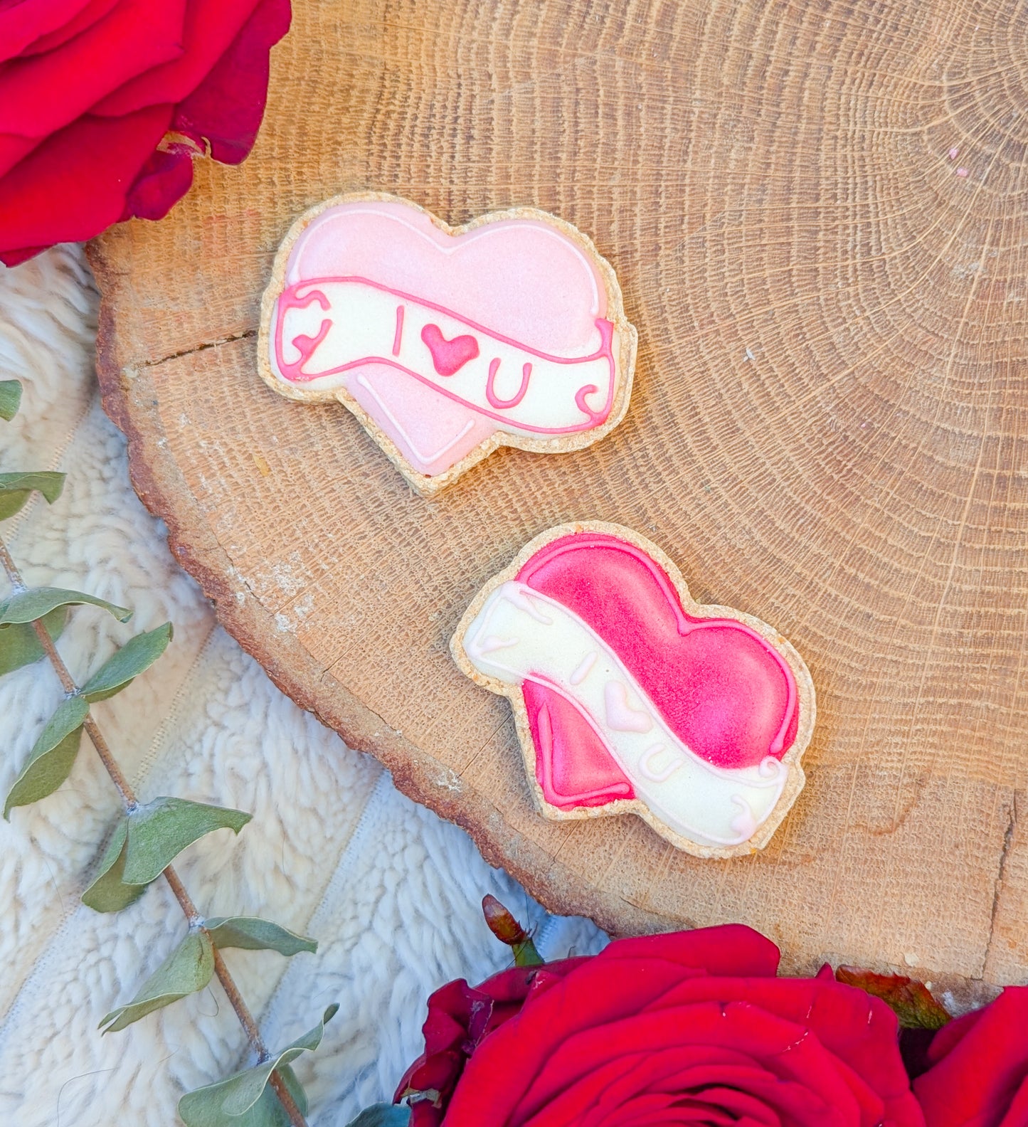 "I Love You" | Nugget's Nibbles Iced Valentine's Cookie