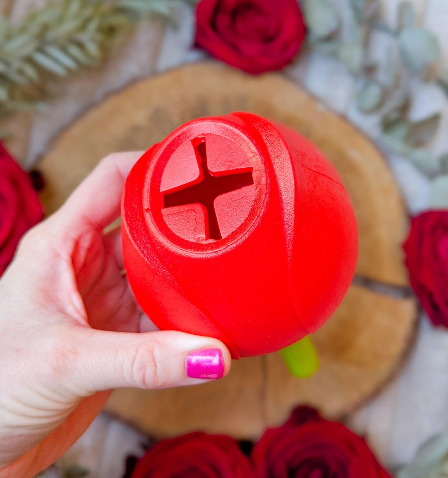 "Roses Are Red" | Rose Enrichment Toy & Slow Feeder