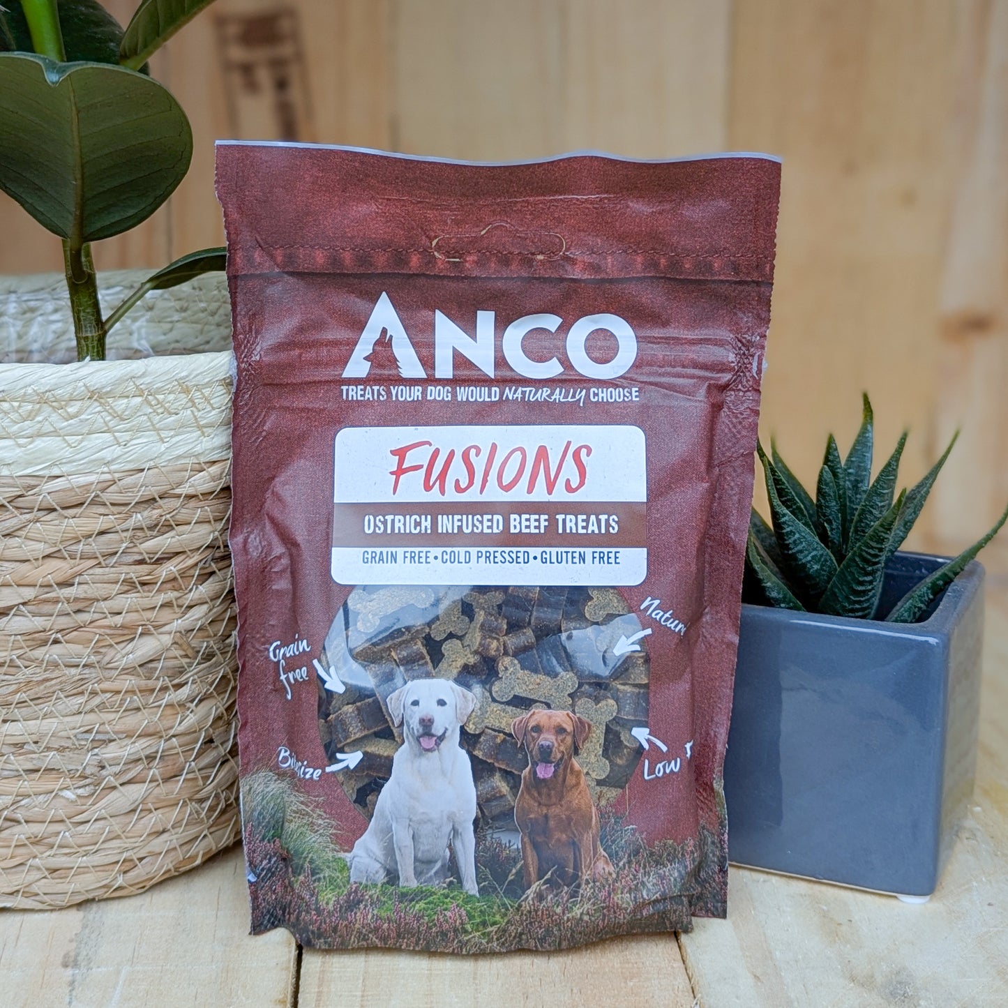 Anco Fusions Mini Bone Treats | Beef & Ostrich