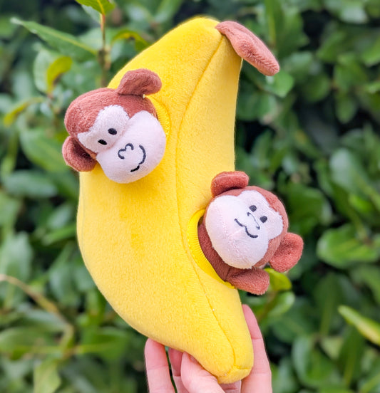 Zippy Paws Zippy Burrow | Monkey & Banana Toy