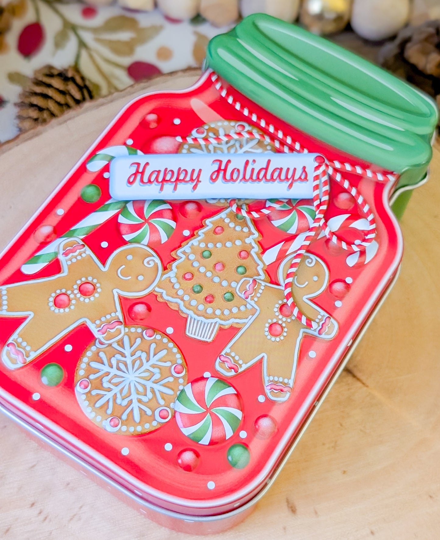 Christmas Jar Shaped Tin Filled With Christmas Goodies | 4 Varieties