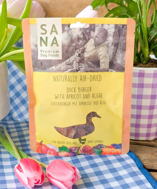 Sanadog Duck Burgers With Apricot & Algae