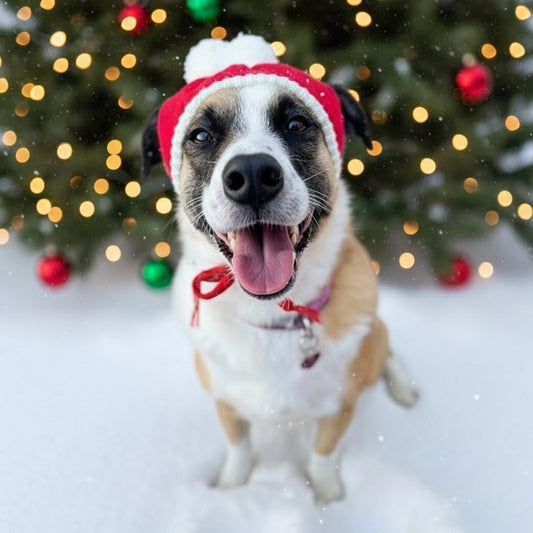 The Worthy Dog | Santa Knit Hat