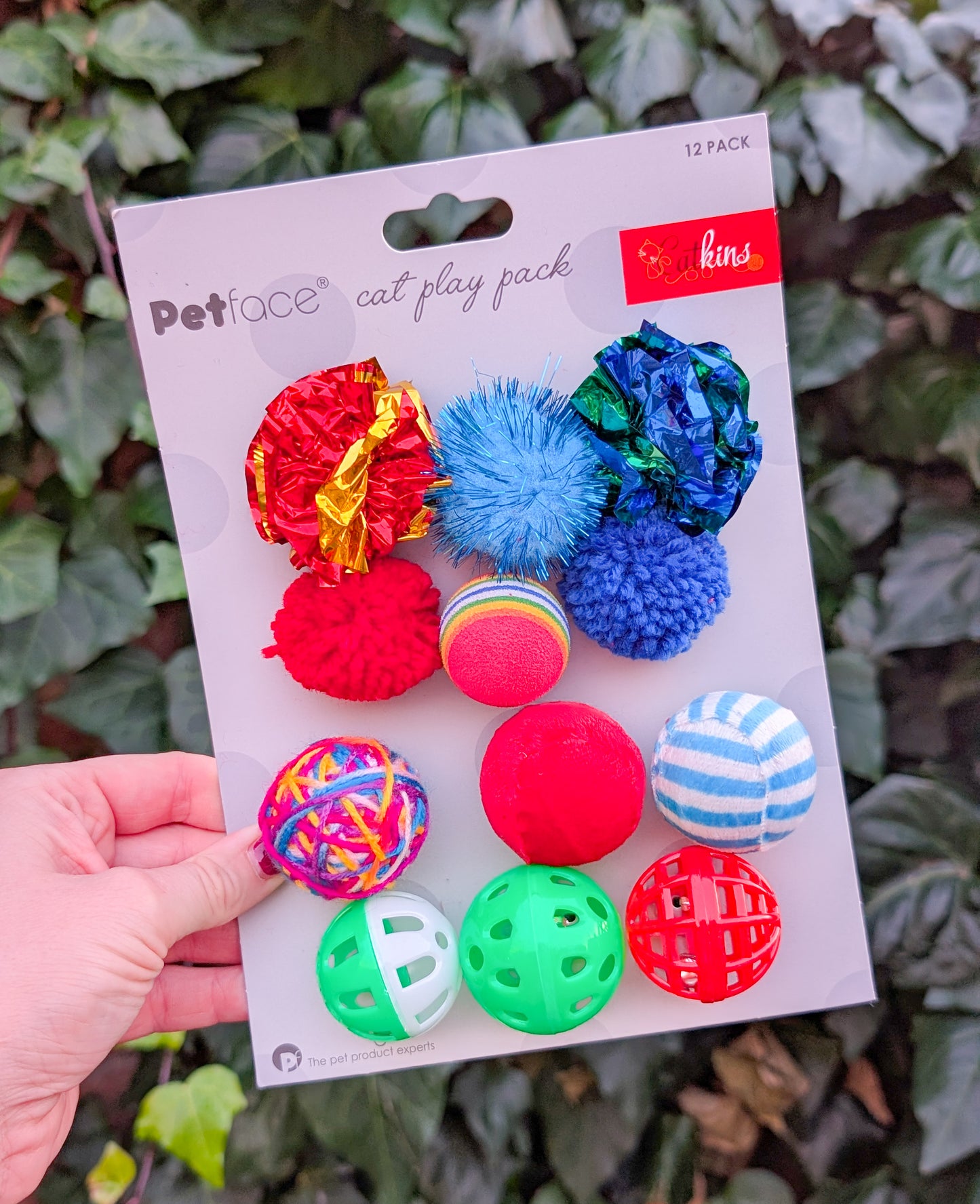 🐈‍⬛ Catkins Cat Play Pack - 12 Assorted Ball Toys 🧶