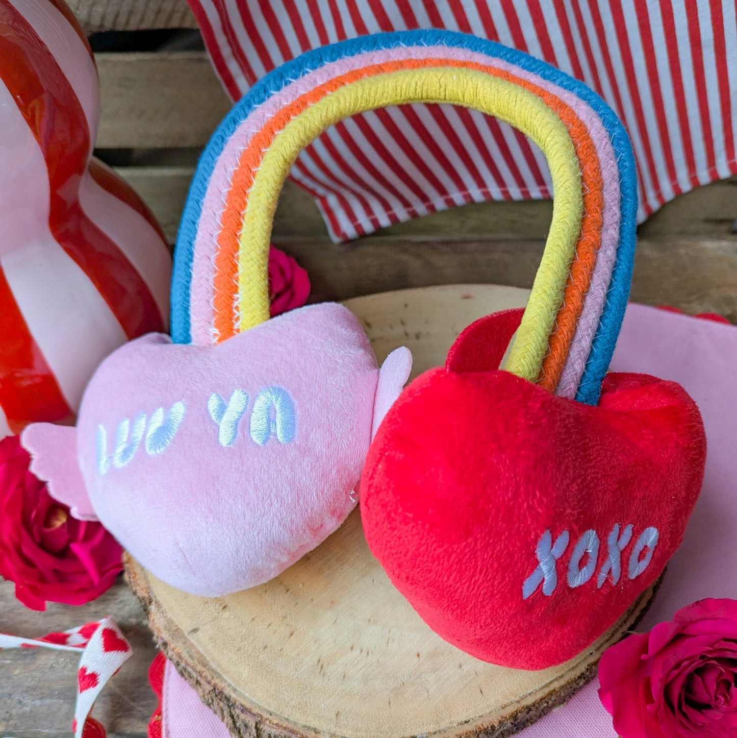 Hugsmart Rope Toy | Rainbow Heart
