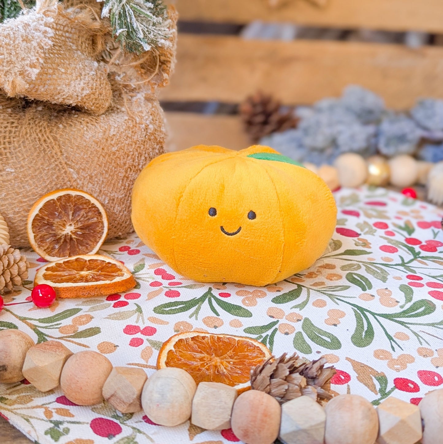 Saski Satsuma | Plush Christmas Dog Toy