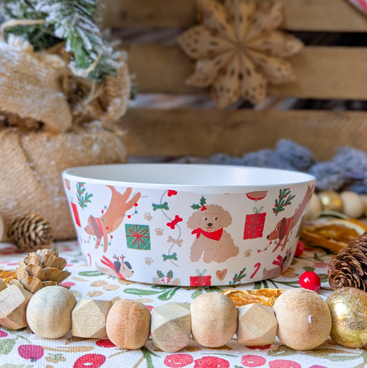Mealmine Festive Dog Bowl