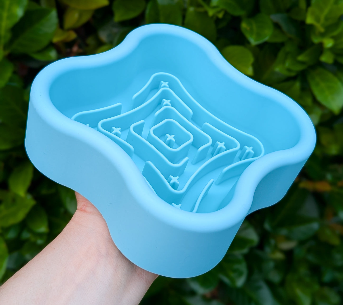 Clover Maze Small Enrichment Bowl | Turquoise