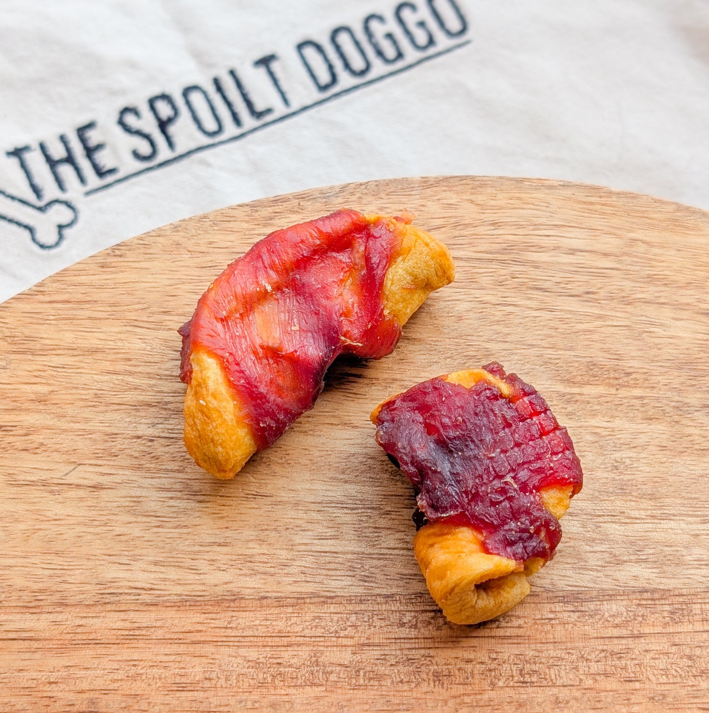 Apple Chunks Wrapped in Real Meat