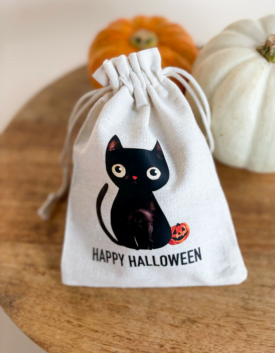 Mini Cuties Jute Bag Filled With Halloween Chicken & Pumpkin Chews 🦇 🎃
