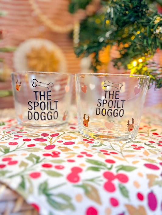 The Spoilt Doggo Christmas Glass Mug