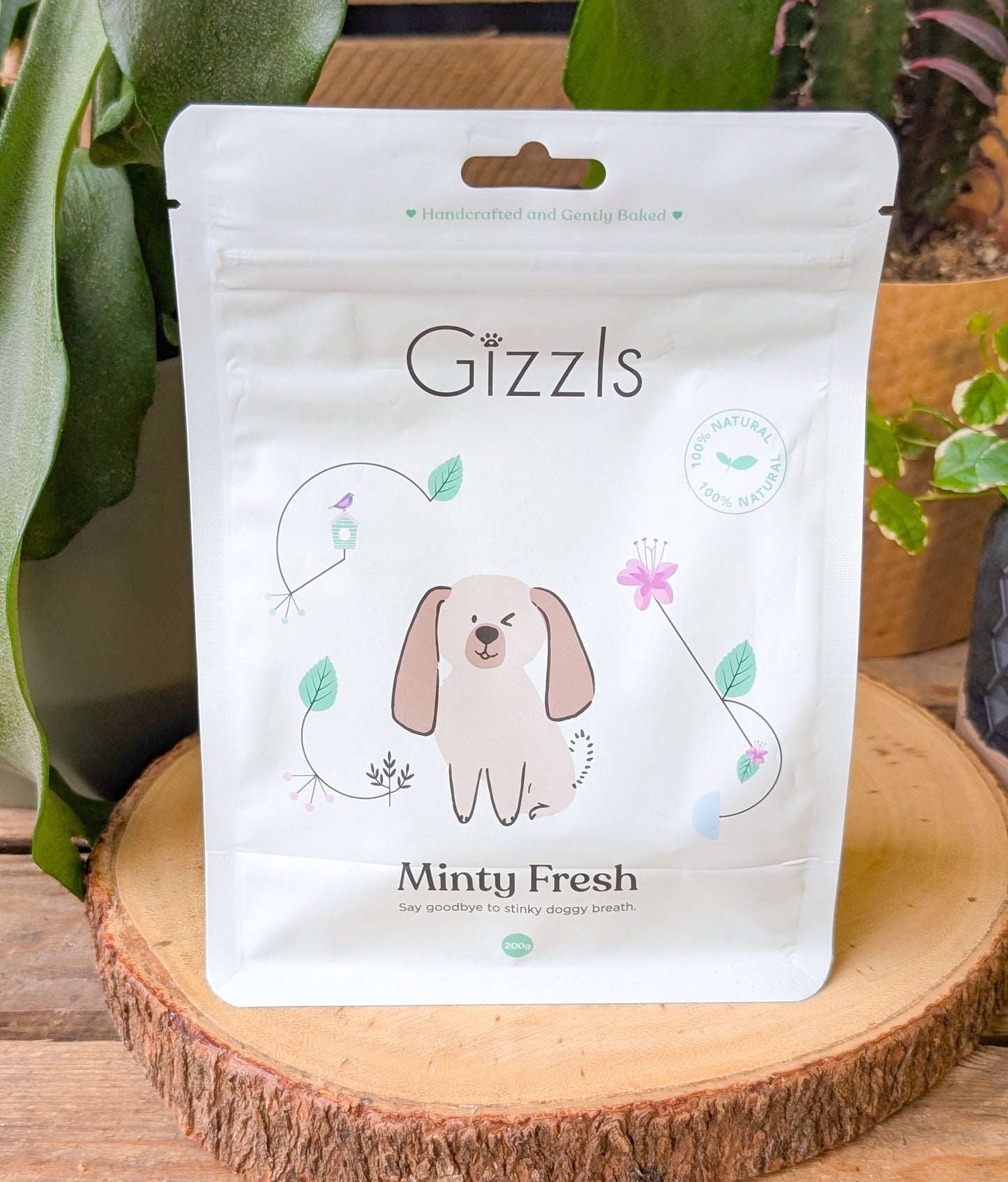 Gizzls Minty Fresh Dog Treats | Peanut Butter & Mint *NEW BIGGER SIZE