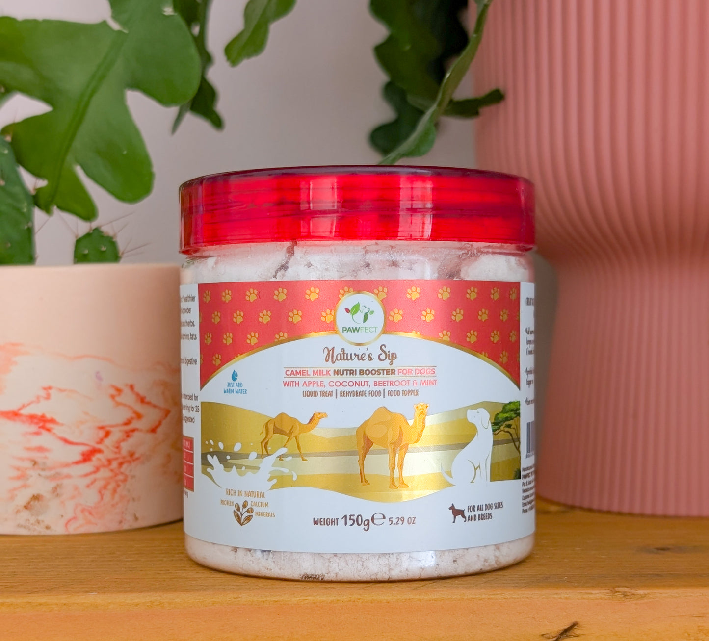 Pawfect Nature's Sip For Dogs | Camel Milk with Apple, Coconut, Beetroot and Mint | 2 Sizes