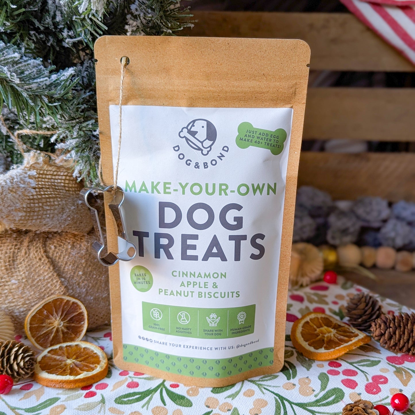 Dog & Bond | Make Your Own Festive Dog Treats | Cinnamon, Apple & Peanut Biscuits