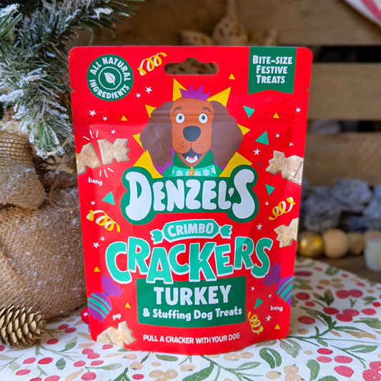 Denzel's Crimbo Crackers | Turkey & Stuffing Dog Treats