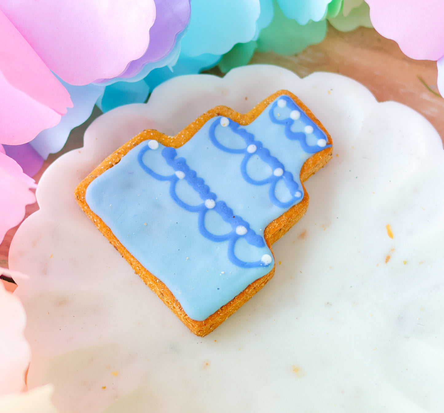 Birthday Cake Iced Biscuit
