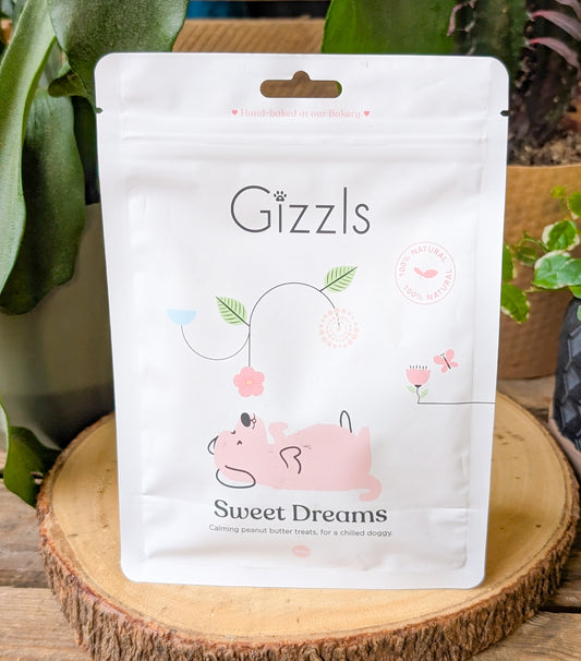 Gizzls Sweet Dreams Dog Treats | Peanut Butter & Chamomile *NEW BIGGER SIZE