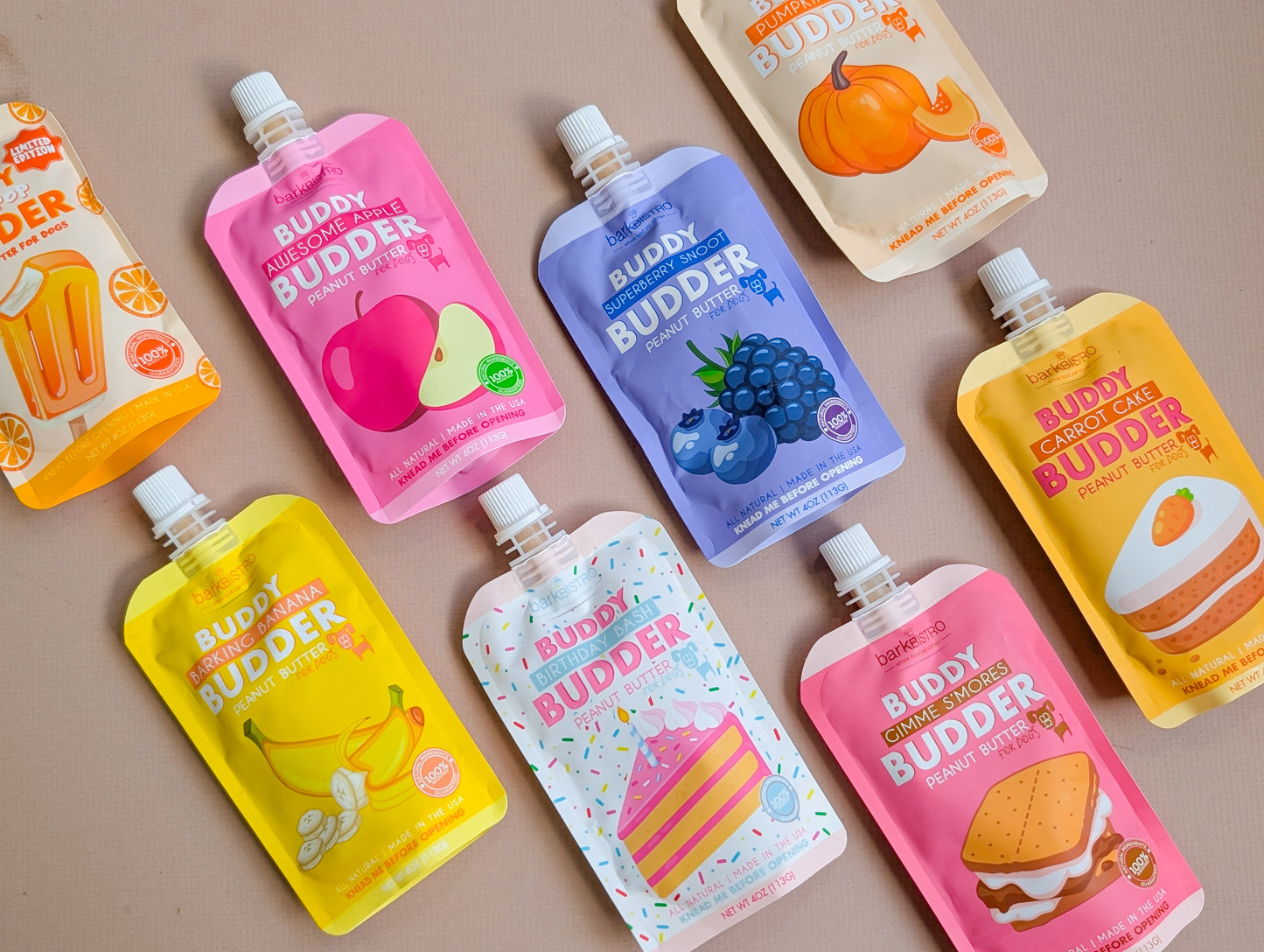 Bark Bistro | Buddy Budder | Flavoured Peanut Butters | 2 Sizes