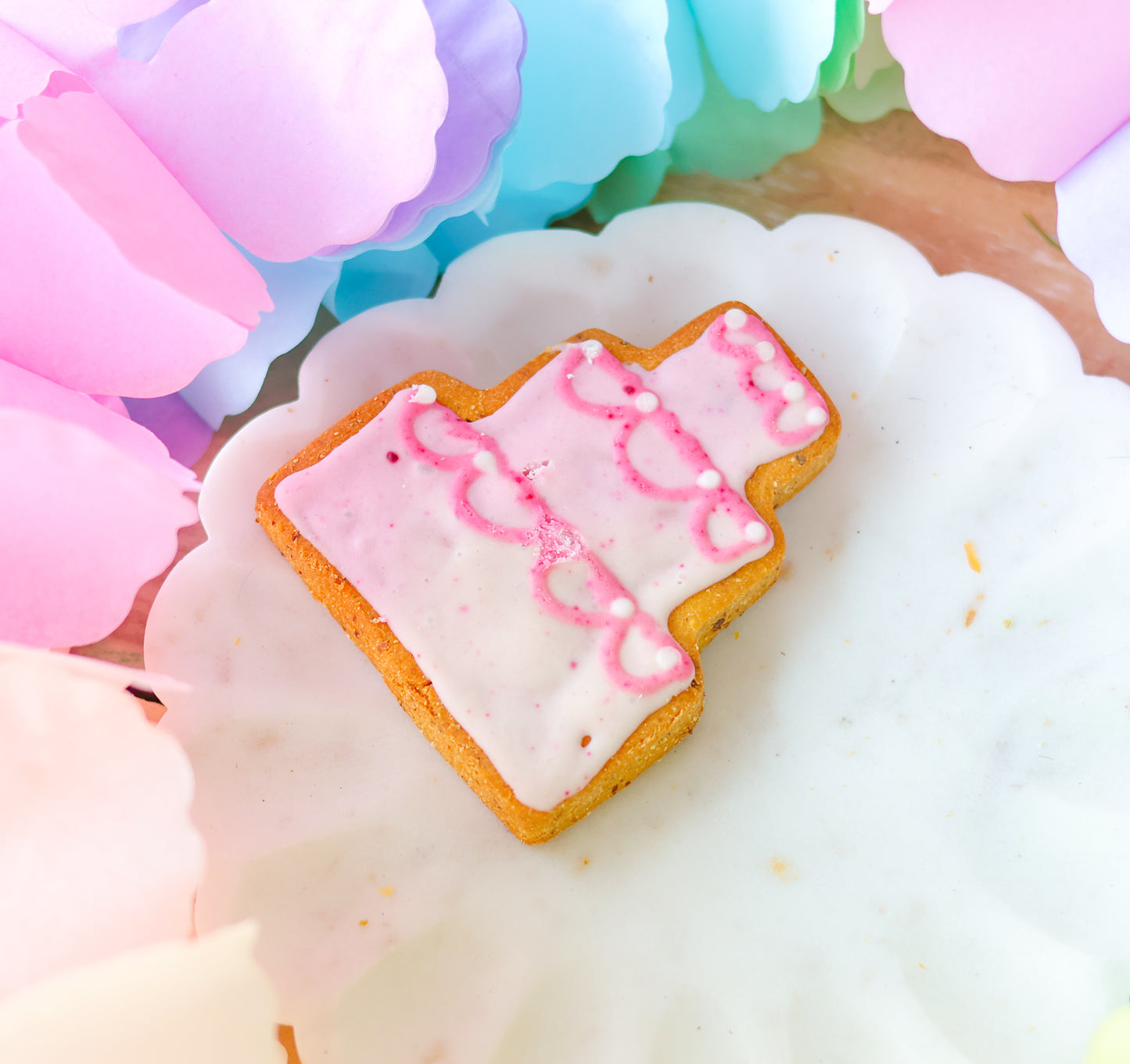 Birthday Cake Iced Biscuit