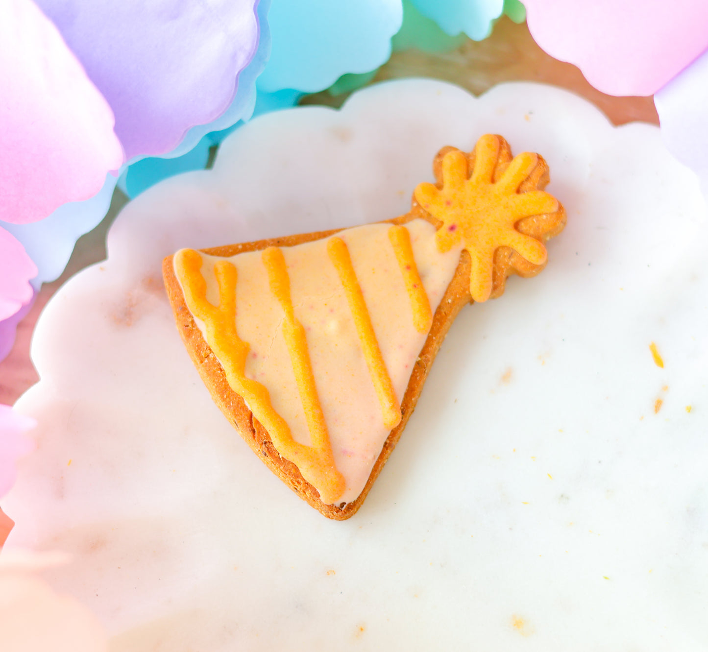 Birthday Hat Iced Biscuit