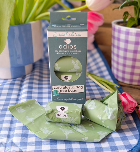 Adios | Limited Edition Spring Poo Bags | 4 Pack