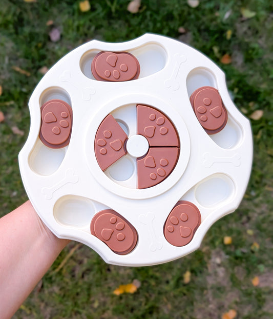 Enrichment Puzzle Feeder | White & Brown